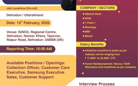 IGNOU Dehradun Mega Placement Drive 2026