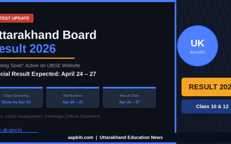 उत्तराखण्ड बोर्ड रिजल्ट 2026: UBSE वेबसाइट पर "Coming Soon" सक्रिय, 24 से 27 अप्रैल के बीच परिणाम की संभावना