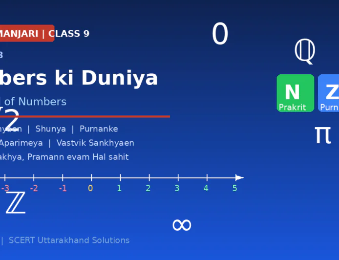 संख्याओं की दुनिया — गणित मंजरी कक्षा 9 अध्याय 3 सम्पूर्ण हल |