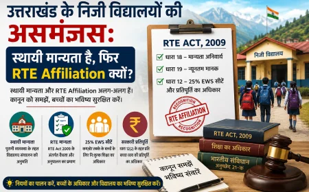 Difference between Permanent Recognition and RTE Affiliation Uttarakhand