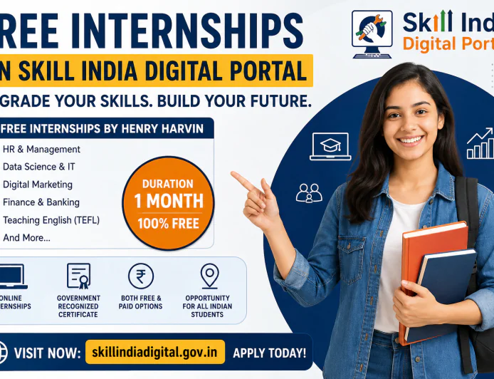 Skill India Digital Portal पर मुफ्त इंटर्नशिप 2026 — 12 Free Courses, जानें कैसे करें Apply