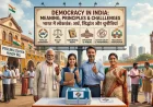 नई दिल्ली स्थित भारत का संसद भवन, जो भारतीय लोकतंत्र और शासन प्रणाली का प्रतीक है