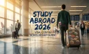 विदेश में पढ़ाई की तैयारी कर रहे छात्रों के लिए Study Abroad 2026: Visa, Cost and Scholarship Guide बैनर इमेज, जिसमें एक युवा छात्र प्रसिद्ध शहरों के ट्रैवल स्टिकर्स से सजे सूटकेस और पासपोर्ट के साथ एयरपोर्ट टर्मिनल में चलता हुआ दिखाई दे रहा है।