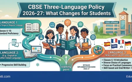 CBSE Three-Language Policy 2026-27 Class 6 to 10 Rules