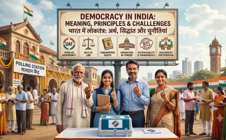 नई दिल्ली स्थित भारत का संसद भवन, जो भारतीय लोकतंत्र और शासन प्रणाली का प्रतीक है