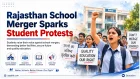 Rajasthan government school merger protest