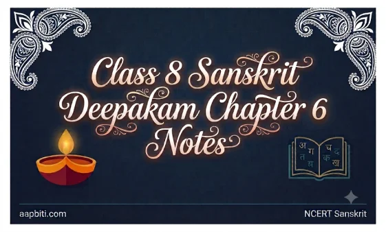 Class 8 Sanskrit Deepakam Chapter 6 Notes Banner