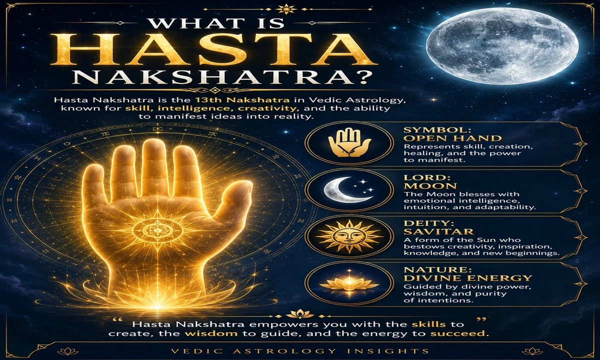 What is Hasta Nakshatra Symbol Deity and Rulership