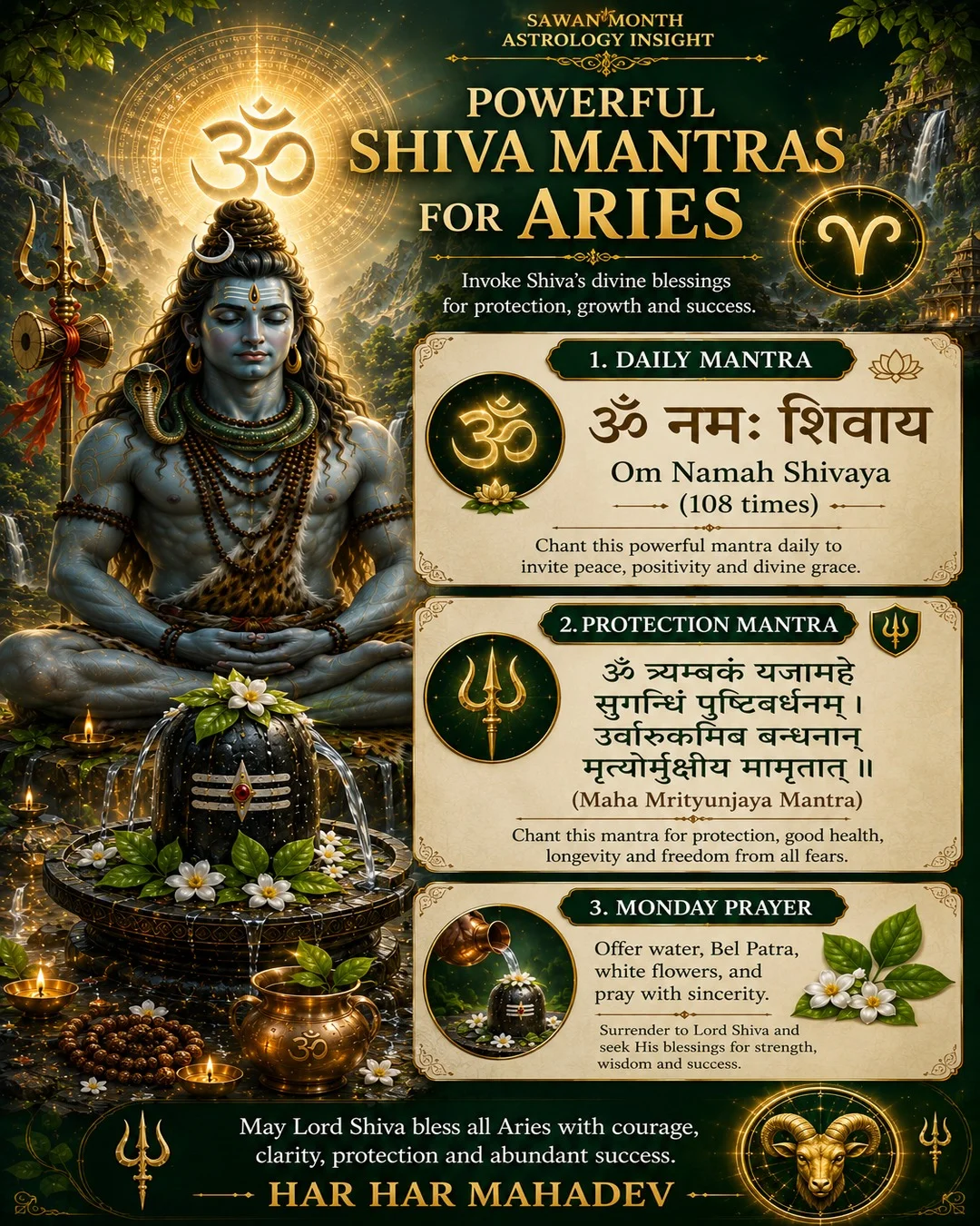 Powerful Shiva Mantras for Aries