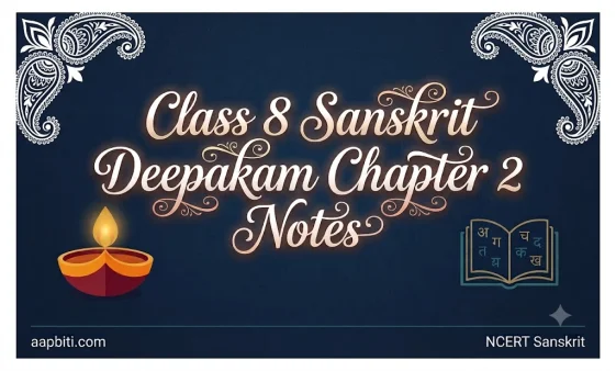 Class 8 Sanskrit Deepakam Chapter 1 Notes Banner