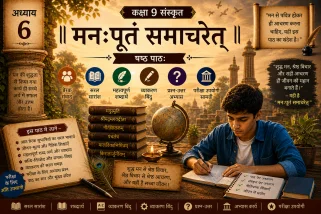 'मनःपूतं समाचरेत्' पाठ में शुद्ध आचरण, दृढ़ता और विवेक की शिक्षा दी गई है। जानिए सभी 8 सुभाषितों का हिंदी अर्थ, सारांश, और अभ्यास प्रश्न एक ही जगह पर बिल्कुल सरल भाषा में।