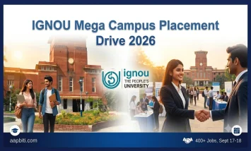 IGNOU Mega Campus Placement Drive 2026 at Maidan Garhi New Delhi  •ai generated