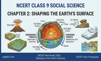 Class 9 Geography Chapter 2 Shaping of the Earths Surface Plate Tectonics and Landforms Diagram